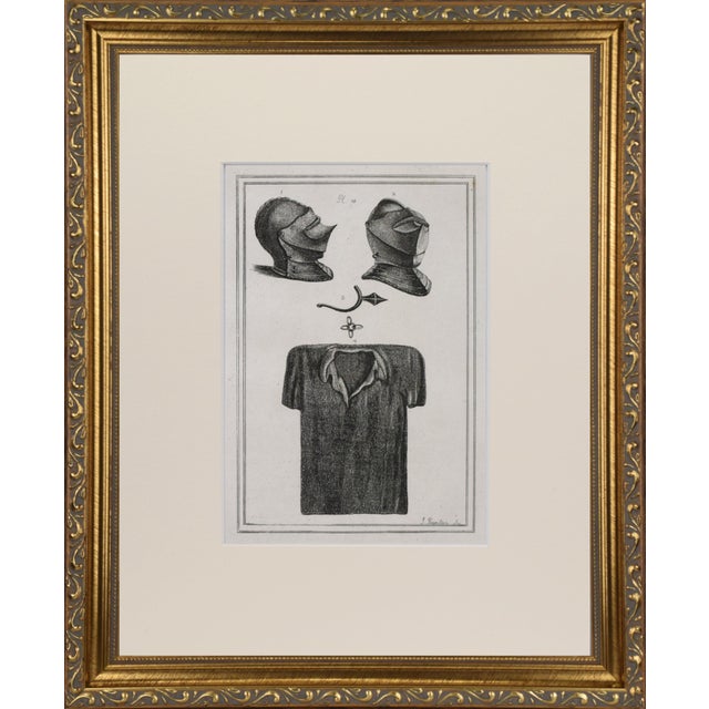 Pair of 19th Century engravings of British armour. Copper Plate engravings published 1801, London for "Military...