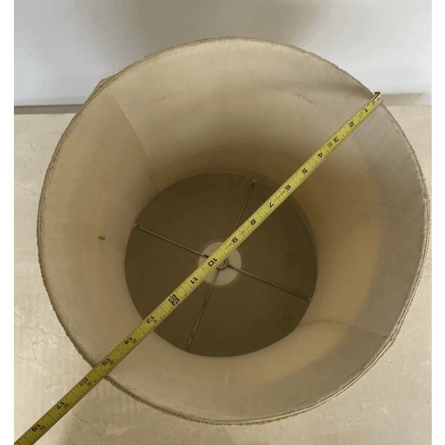 Textile Vintage French Style Hexagonal Drum Lamp Shade For Sale - Image 7 of 9