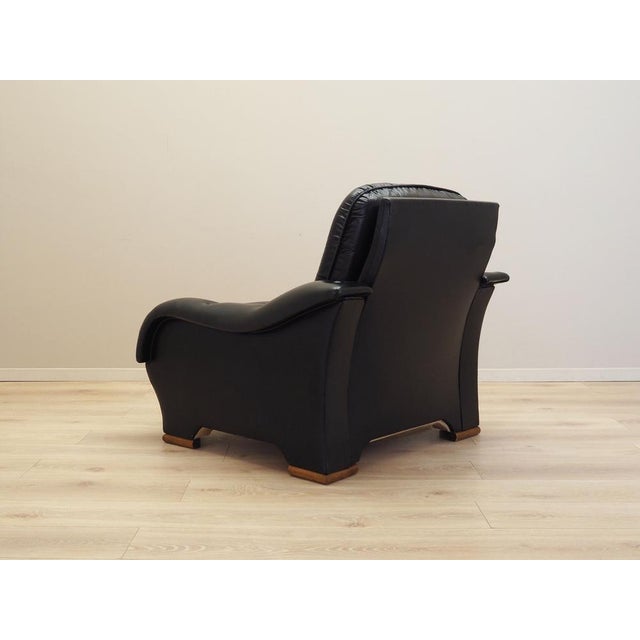 Black Italain Black Armchair, 1980s For Sale - Image 8 of 18