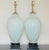 Statuesque, creamy WHITE OPALINE Murano glass lamps from Marbro that read as SOFT BLUE. If you follow our products, you...