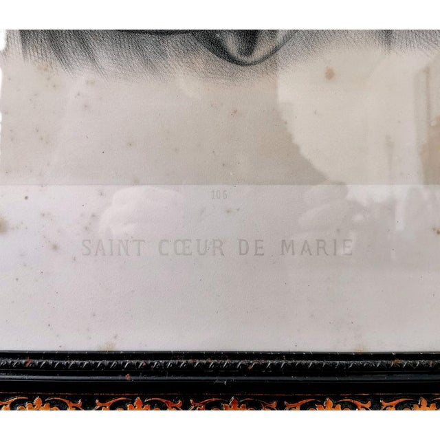 Virgin Mary and Jesus, Large Engravings, 19th Century, Set of 2 For Sale - Image 11 of 14