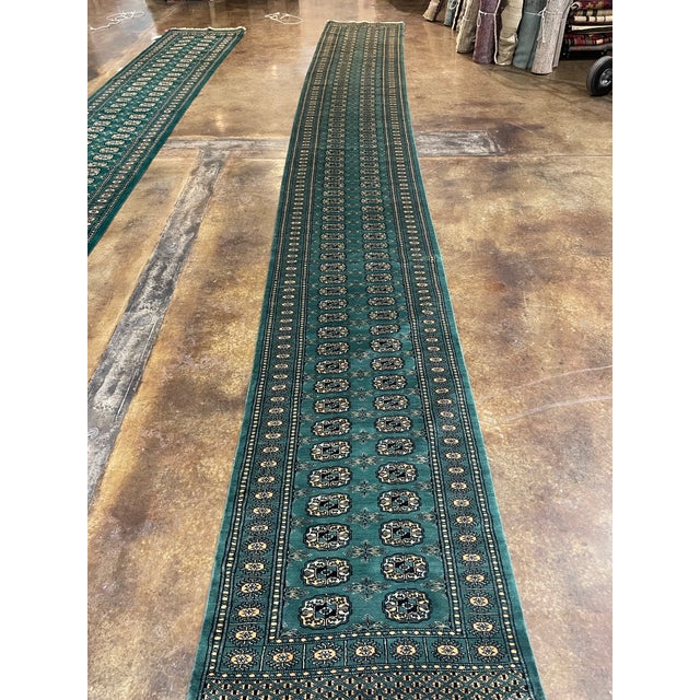 1990s 1990 Old Bukara Design Pakistan Rug - 2'7" X 19'5" For Sale - Image 5 of 6