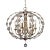 The Murray Feiss F2740/6 BUS is a 6-light candle-style chandelier from the Leila collection featuring a burnished silver...