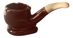 Vintage Mid-Century Modern Swank Oversize Ceramic Pipe Ashtray