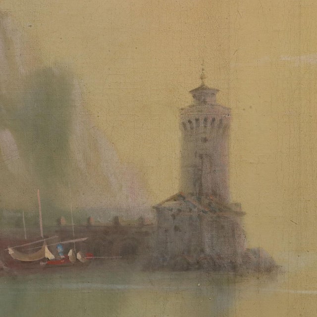 G. Ramano, View of Nisida, 1865, Oil on Canvas For Sale - Image 6 of 15