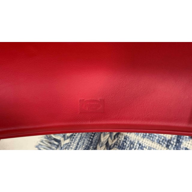 Animal Skin Poltrona Frau Italian Leather Sanluca Lounge Chair & Ottoman For Sale - Image 7 of 9