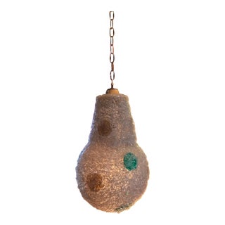 Vintage White with Blue Orange and Green Dots Spaghetti Swag Pendant Lamp For Sale