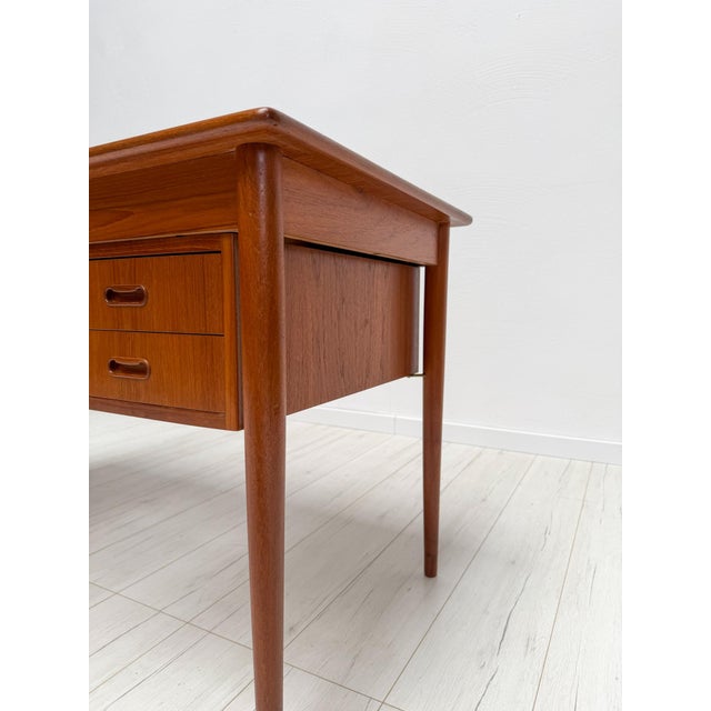 Mid-Century Danish Teak Writing Desk, 1960s For Sale - Image 4 of 13