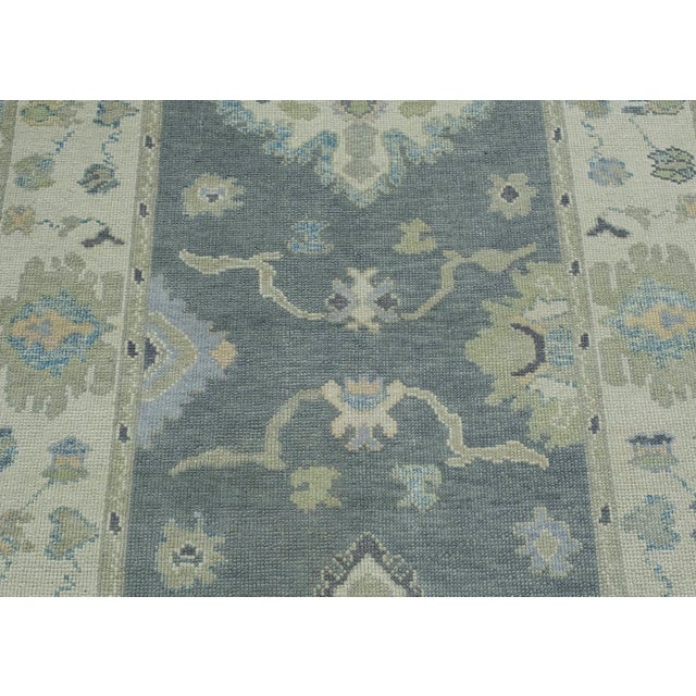 Turkish Oushak Rug 5'2" x 11'7" #18098 For Sale In Houston - Image 6 of 8