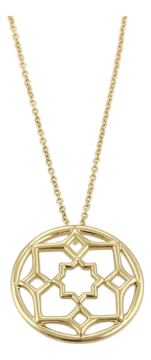 Mid 20th Century Tiffany & Co. Picasso 18k Yellow Gold Small Zellige Pendant Necklace