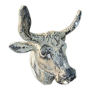 Vintage Distressed Bull Head Wall Sculpture – Trade Sign 19th Century