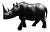 Vintage Ebony Rhino Carved Wood Statue For Sale