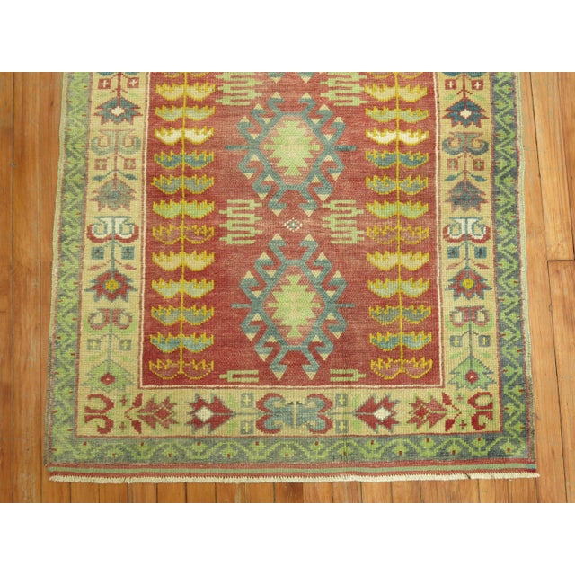 Mid 20th Century Mid 20th Century Scatter Size Turkish Rug - 3'2" x 4' For Sale - Image 5 of 5