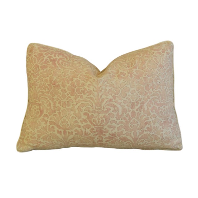 French Country Designer Fortuny-Style Le Gracieux Floral Feather/Down Pillow 23" X 17" For Sale - Image 3 of 5