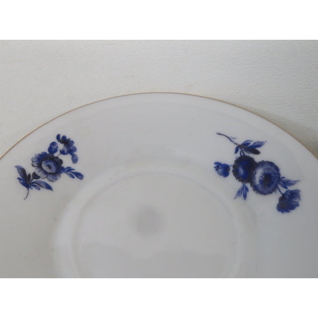 Ceramic Richard Ginori Italy White Blue Floral Porcelain Coffee Cup and Saucer 4694b For Sale - Image 7 of 15