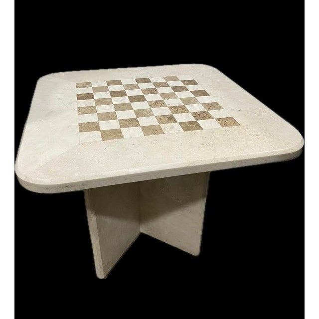 Italian Modernist Marble Game Table in the Style of Angelo Mangiarotti For Sale - Image 10 of 10