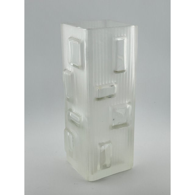 Brutalist Vintage MCM Op Art Vase For Sale - Image 3 of 12