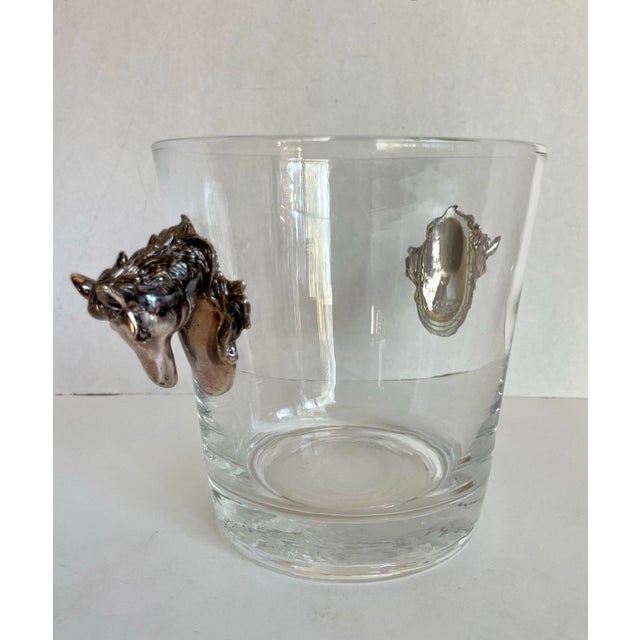 Arthur Court Arthur Court Equestrian Horse Head Glass Ice Bucket For Sale - Image 4 of 8