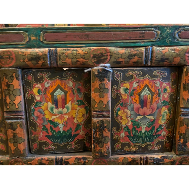 Mid 19th Century Mid 19th Century Tibetan Painted Shrine For Sale - Image 5 of 6