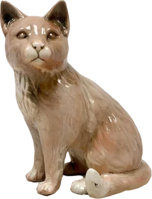 Large Vintage Ceramic Cat Figure, 1960s