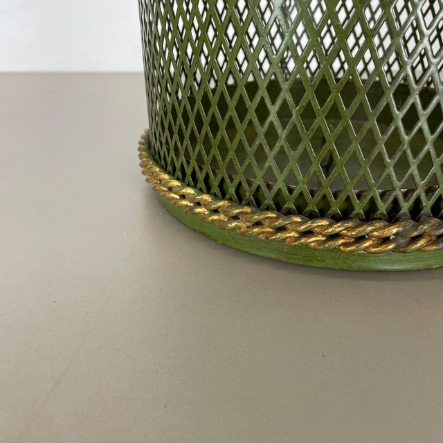 Hollywood Regency Gilded Metal Umbrella Stand from Li Puma, Firenze, Italy, 1950s For Sale - Image 6 of 18