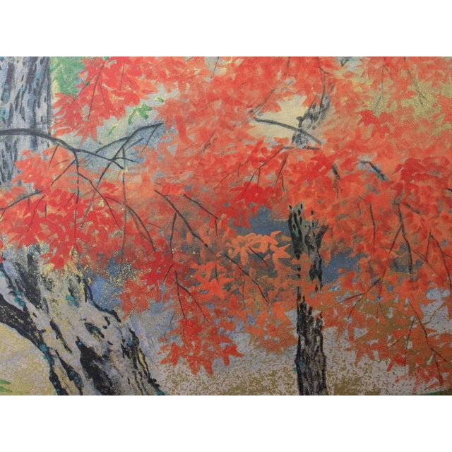 "Autumn Leaves" by Kakaaki Ito (After), Late Showa Japanese Byobu Screen For Sale - Image 11 of 17