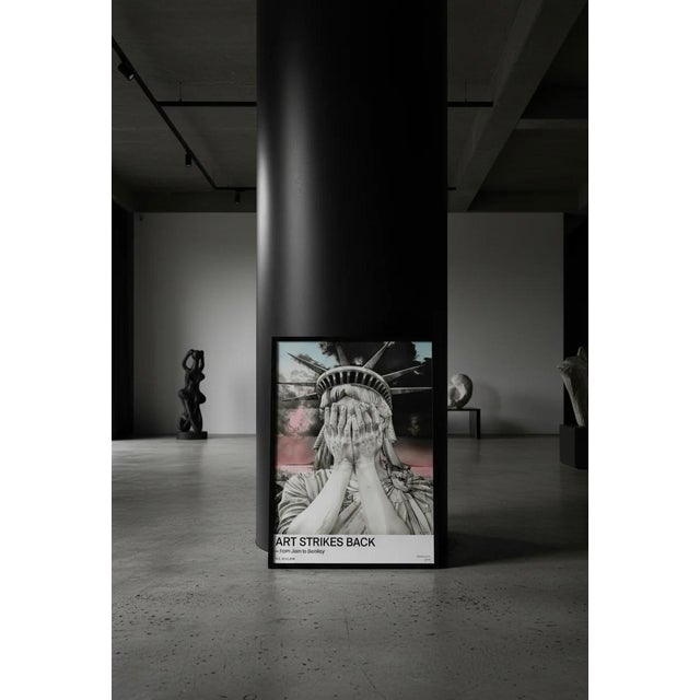 Striking exhibition poster featuring Oh America (1989) by Gee Vaucher, created for the exhibition 2019 Art Strike Back…....