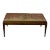 Mid-Century Modern Walnut Upholstered Bench With Intricate Tapestry For Sale