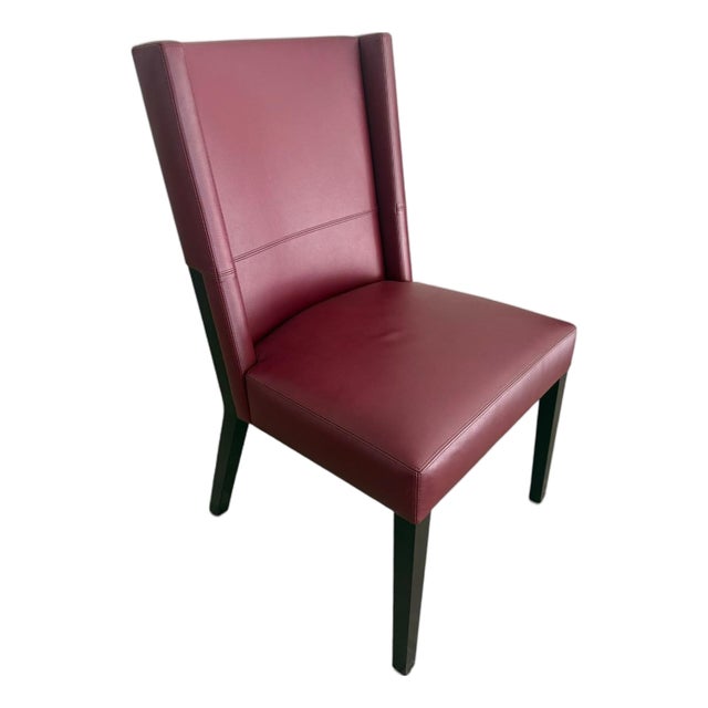 Early 21st Century Set of 10 Joseph Jeup Modern Burgundy Leather Dining ChairsR For Sale - Image 5 of 10