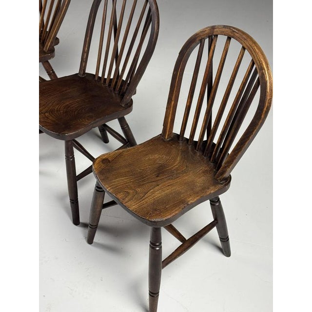 Brown Windsor Dining Chairs, Set of 4 For Sale - Image 8 of 18