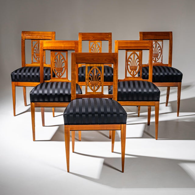 19th Century Biedermeier Dining Chairs, Set of 6 For Sale - Image 3 of 8