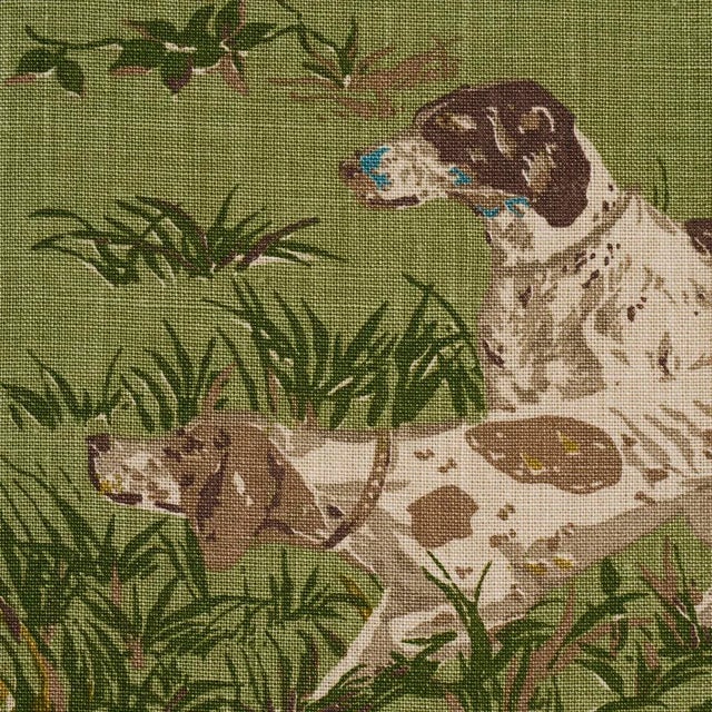 Schumacher Schumacher Pointers Fabric In Meadow For Sale - Image 4 of 5