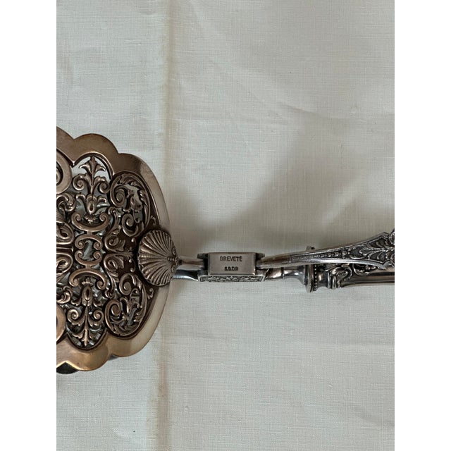Silver-Plated Asparagus Tongs, 1890s For Sale - Image 12 of 14