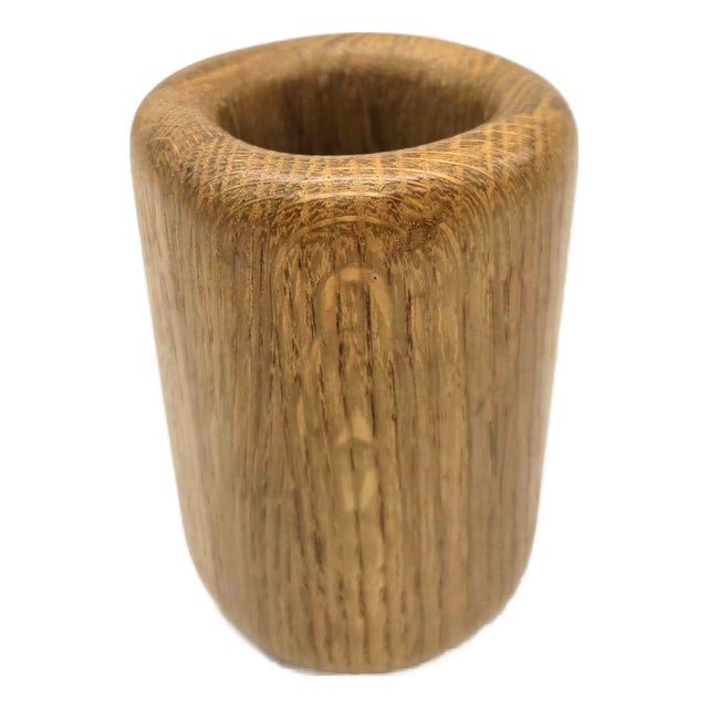1980s Eldon Woodline 6500 Oak Wood Pencil Holder For Sale