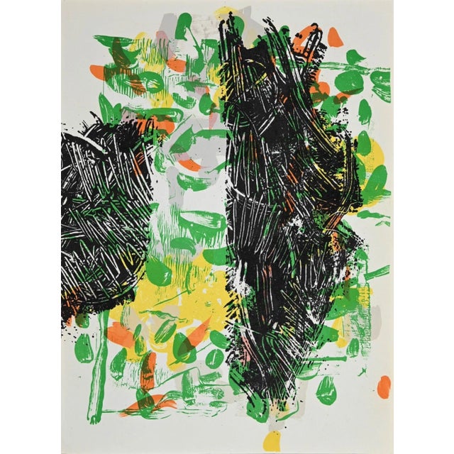 Green Composition from Derriere is an original lithograph realized by Jean-Paul Riopelle for the Art Magazine Derrière Le...