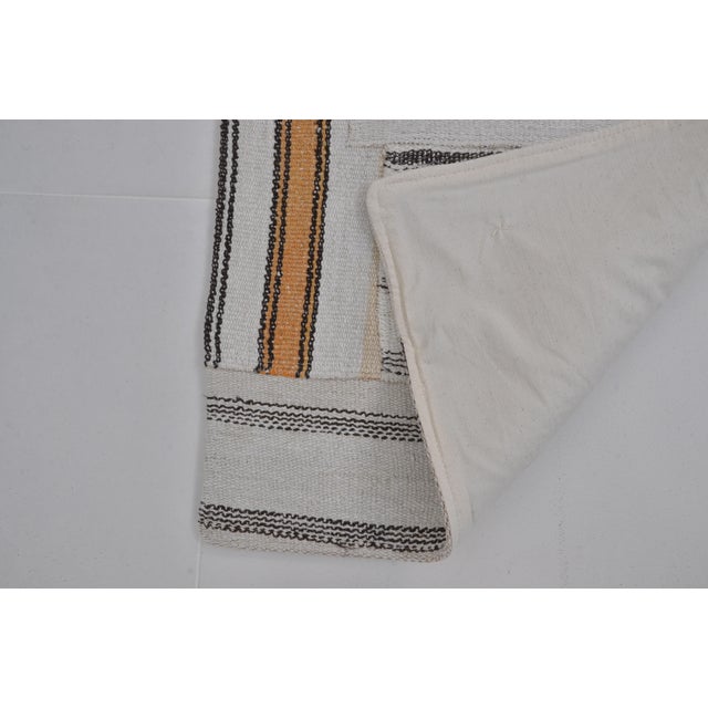 Textile Vintage Handwoven Hemp Kilim Runner For Sale - Image 7 of 10