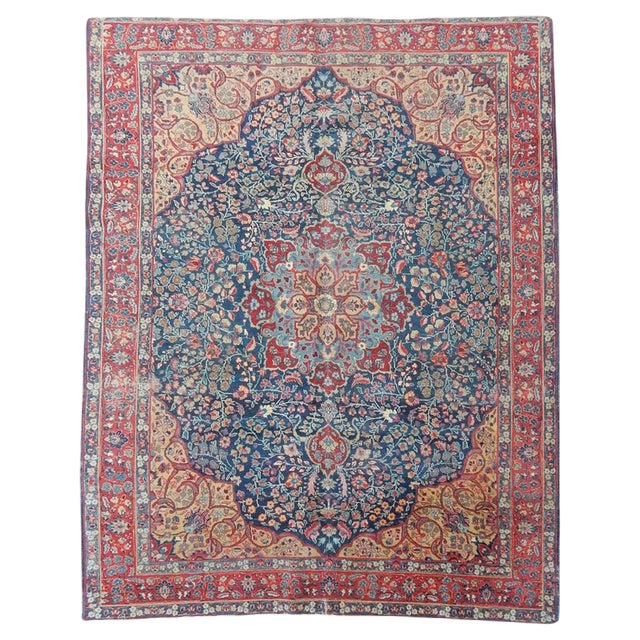 Large Vintage Tabriz Rug, 1890s For Sale