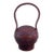 Antique Chinese Red Lacquered Wooden Wedding Basket With Dragonfly Lid Motif For Sale