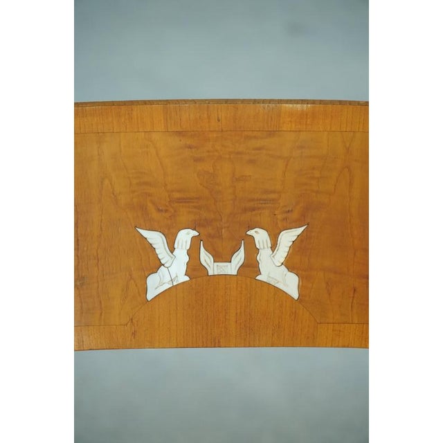 Art Deco Swedish Chairs in Birch & Mohair with Griffin Inlays from Klismos, 1930s, Set of 6 For Sale - Image 9 of 18
