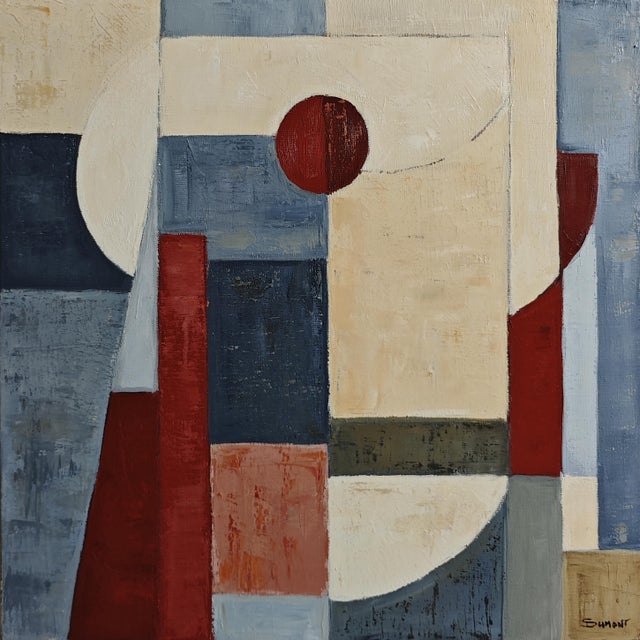 Tangence explores the meeting point between geometric abstraction and suggested presence. Curved forms, vertical...
