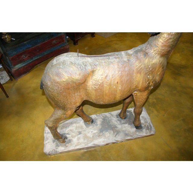 Antique Folk Art, Carved Life Size Mountain Goat - Ram For Sale - Image 14 of 15