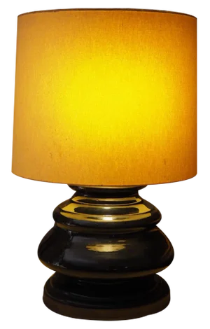 Table Lamp with Black Ceramic Base