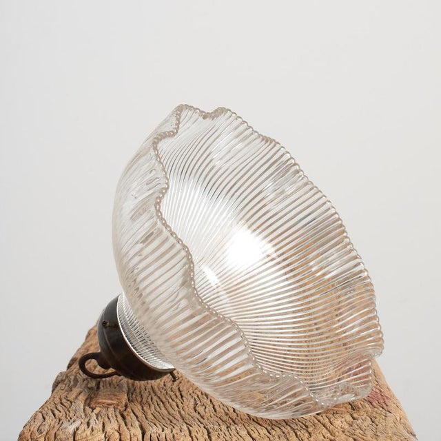 Glass Pendant Light from Holophane, 1940s For Sale - Image 3 of 8