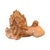 1970s Signed Hand Painted Ceramic Reclining Lion Sculpture For Sale - Image 4 of 8