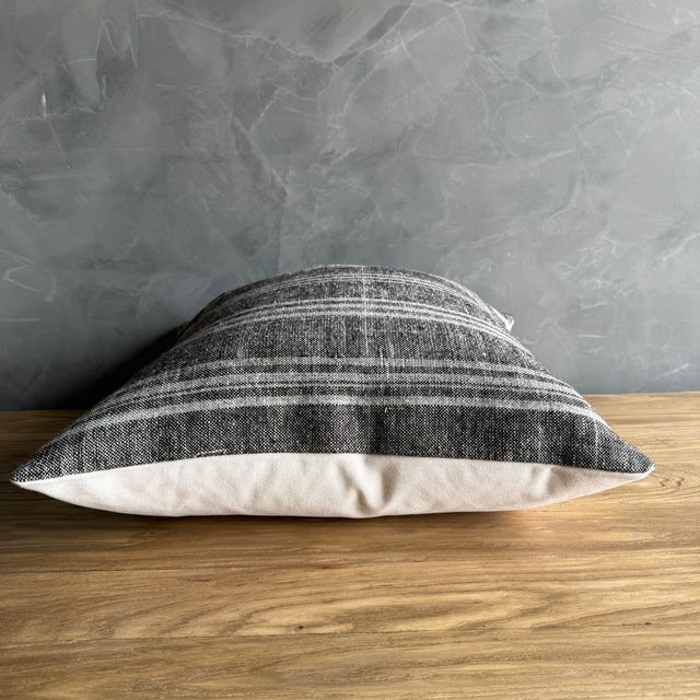 Not Yet Made - Made To Order Vintage Rug Pillow Cover With Stripes For Sale - Image 5 of 6