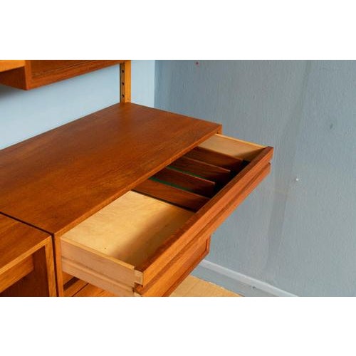 Vintage Danish Two-Bay Wall System Bookcase in Teak by Poul Cadovius For Sale - Image 5 of 14