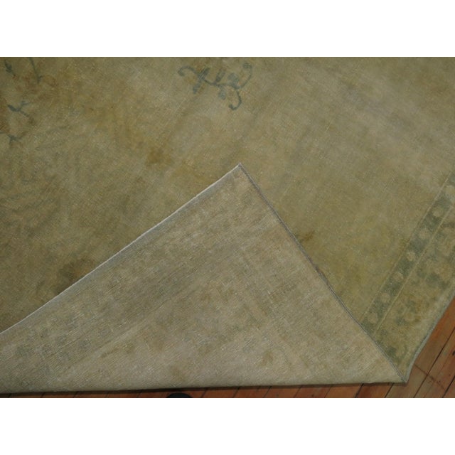 19th Century Beige and Green Chinese Gallery Corridor Rug - 5' x 19'2" For Sale - Image 12 of 12