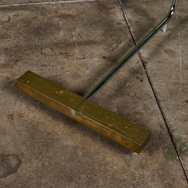 Pair of Cedric Hartman T Base Parallel Bar Brass and Stainless Steel Floor Lamps For Sale - Image 18 of 18