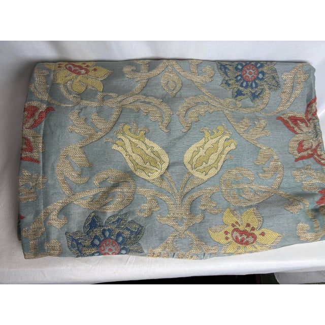 Late 20th Century Clarence House Silk & Cotton Brocade Light Blue For Sale - Image 5 of 5