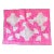 Vintage Hot Pink and White Hand Sewn Quilt Pillow Case For Sale